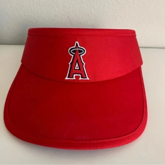 47 Brand Accessories - MLB Los Angeles Angels Baseball Red 47 Brand Adjustable Strap Embroidered Visor